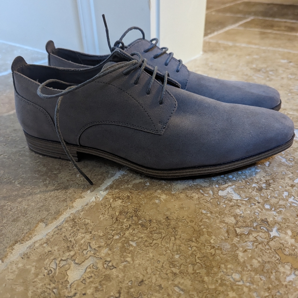 Gray Suede Men's Dress Shoes